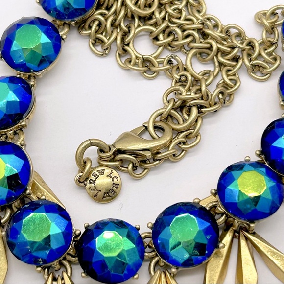 J. Crew Blue Aurora Borealis Dangle Necklace - Picture 3 of 3